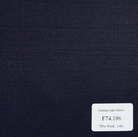 F74.106 Kevinlli V6 - Vải Suit 70% Wool - Xanh đen